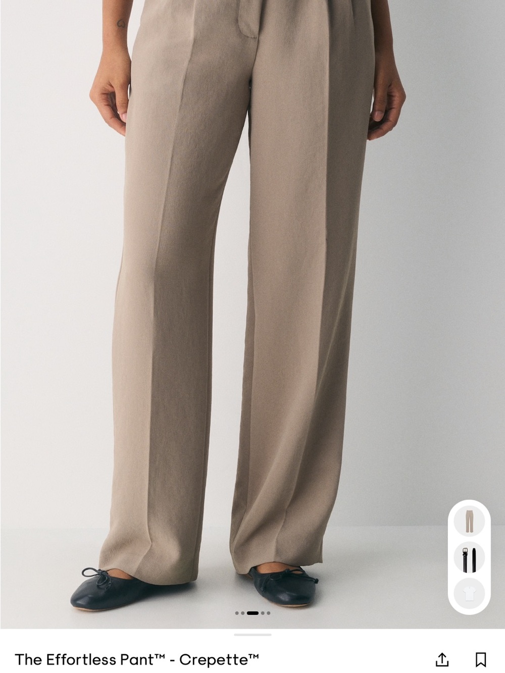 Wilfred Effortless Wide-Leg pant in Crepette (Taupe)